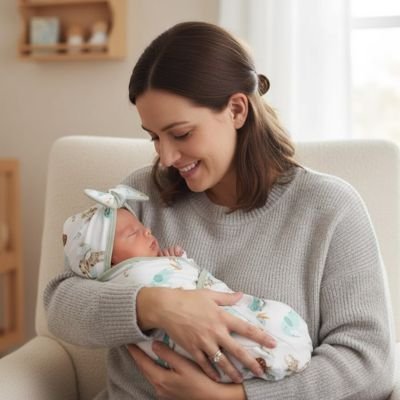 Couverture d'emmaillotage | Douceur Paisible - Doux comme bébé