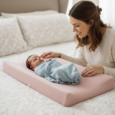 Housse pour matelas à langer | Ultra - douce & lavable - Doux comme bébé