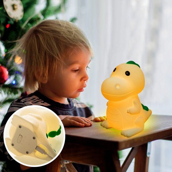 Lampe dinosaure en silicone - Doux comme bébé