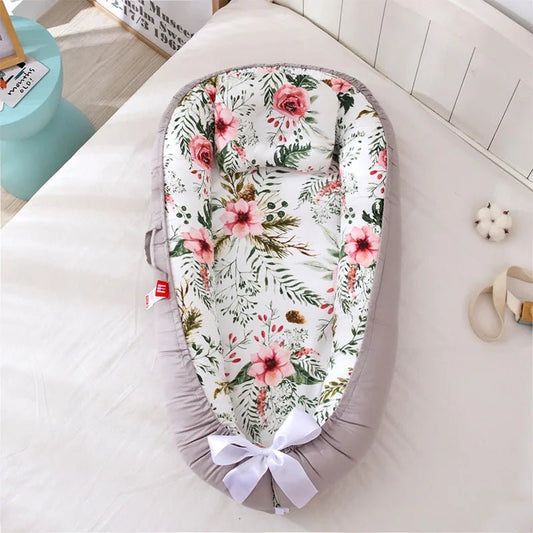 Berceau Bébé - NidPortableBébé™ - Fleurs - Doux comme bébé