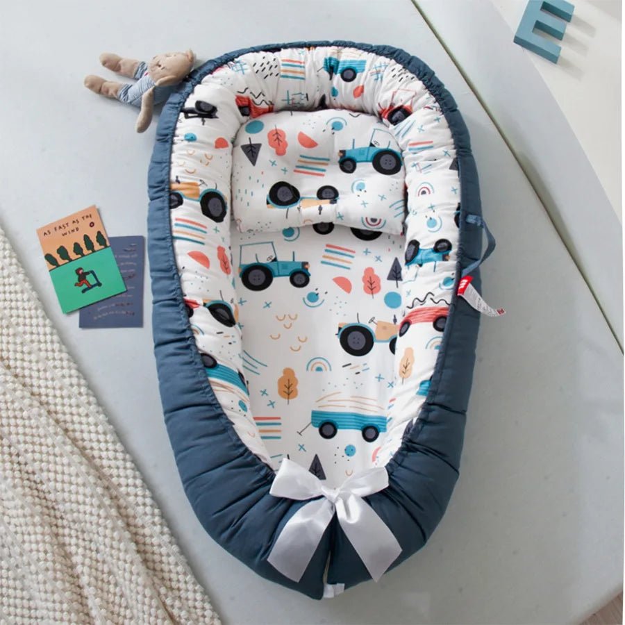 Berceau Bébé - NidPortableBébé™ - Voiture Bleue - Doux comme bébé