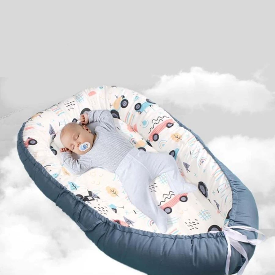 Berceau Bébé - NidPortableBébé™ - Voiture Bleue - Doux comme bébé