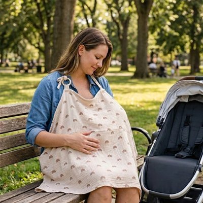 Cape d'allaitement | Discrète et Confortable - Doux comme bébé