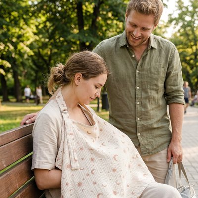 Cape d'allaitement | Discrétion Confort - Doux comme bébé