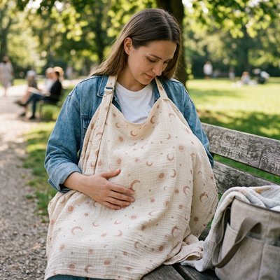 Cape d'allaitement | Discrétion Confort - Doux comme bébé
