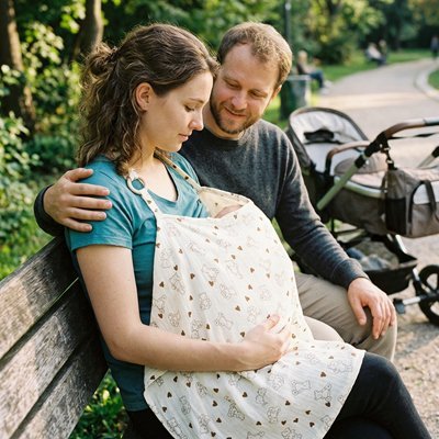 Cape d'allaitement | Discrétion Élégante - Doux comme bébé