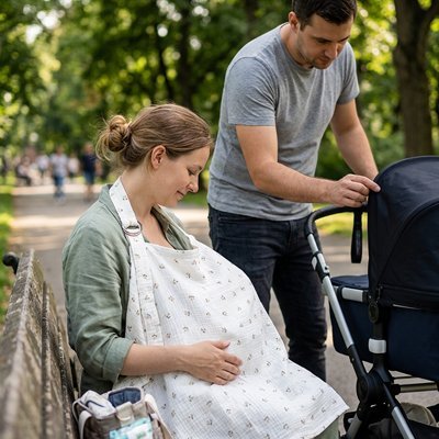 Cape d'allaitement | Élégante et Discrète - Doux comme bébé