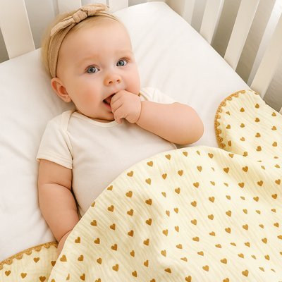 Couverture bébé | Ultra - douce en coton bio - Doux comme bébé