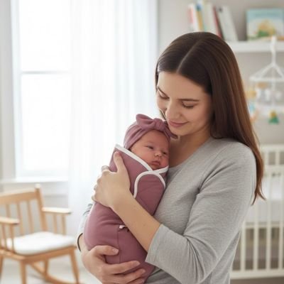 Couverture d'emmaillotage | Douceur Paisible - Doux comme bébé