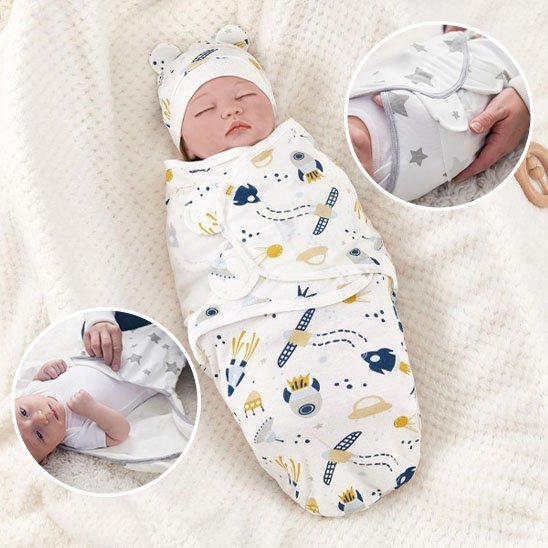 Couverture emmaillotage | 100% Coton Bio - Doux comme bébé