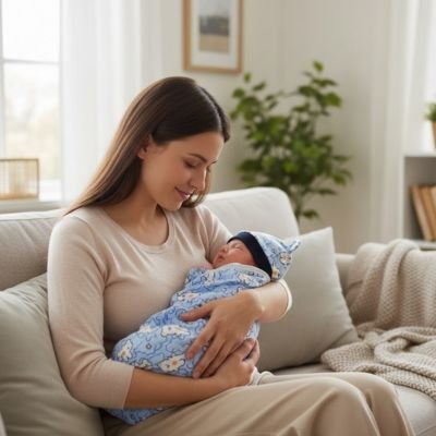 Couverture emmaillotage | Coton Bio Apaisant - Doux comme bébé