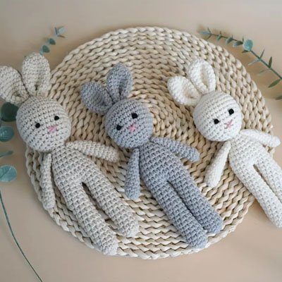 Doudou lapin bio français | Ultra - doux - Doux comme bébé