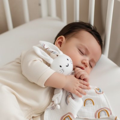 Doudou lapin | Coton bio apaisant - Doux comme bébé
