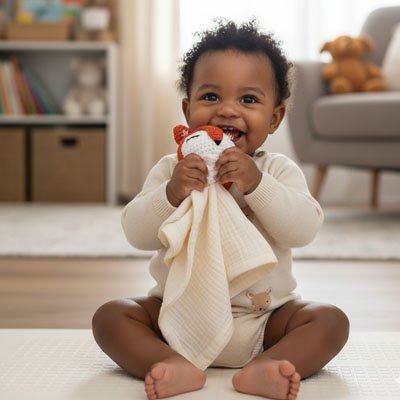 Doudou renard ultra - doux | Éveil Sensoriel - Doux comme bébé