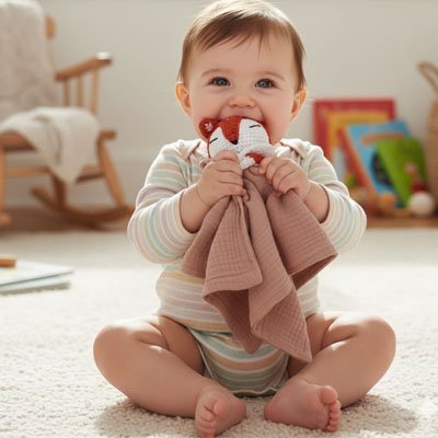 Doudou renard ultra - doux | Éveil Sensoriel - Doux comme bébé