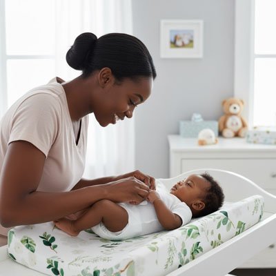 Housse matelas à langer | Cocooning - Doux comme bébé