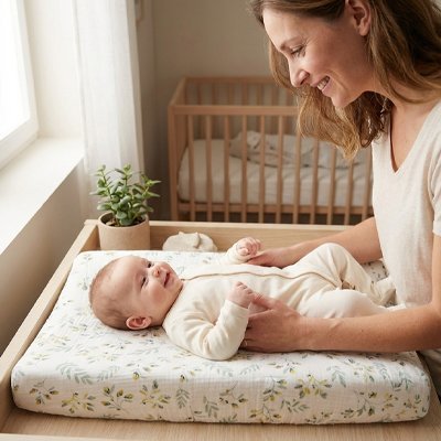 Housse matelas à langer | DouceBambou - Doux comme bébé