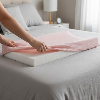 Housse pour matelas à langer | Ultra - douce & lavable - Doux comme bébé