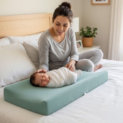 Housse pour matelas à langer | Ultra - douce & lavable - Doux comme bébé