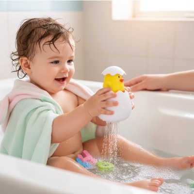 Jouet bebe bain | Ludique et Sécurisé - Doux comme bébé