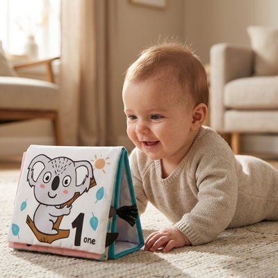 Livre bebe en tissus | Éveil Sensoriel - Doux comme bébé