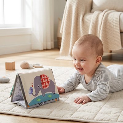Livre bebe en tissus | Éveil Sensoriel - Doux comme bébé
