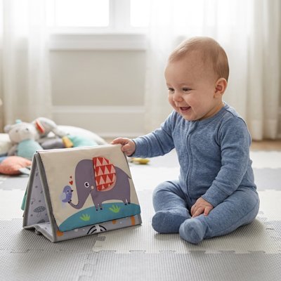 Livre bebe en tissus | Éveil Sensoriel - Doux comme bébé