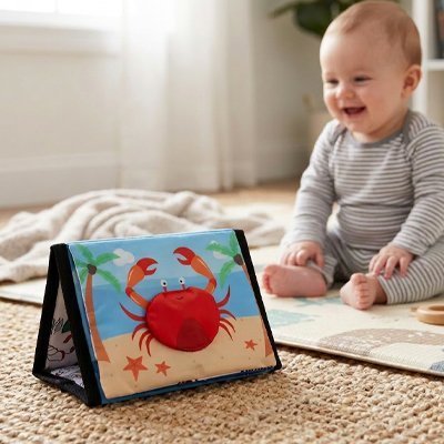Livre bebe en tissus | Éveil Sensoriel - Doux comme bébé
