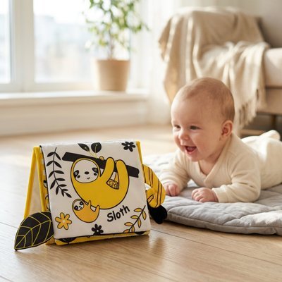 Livre bebe en tissus | Éveil Sensoriel - Doux comme bébé