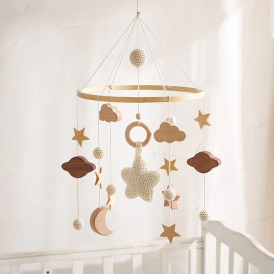 Mobile bebe | Musical apaisant coloré - Doux comme bébé