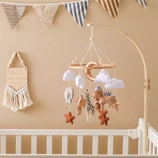 Mobile bebe musical | Coloré et interactif - Doux comme bébé