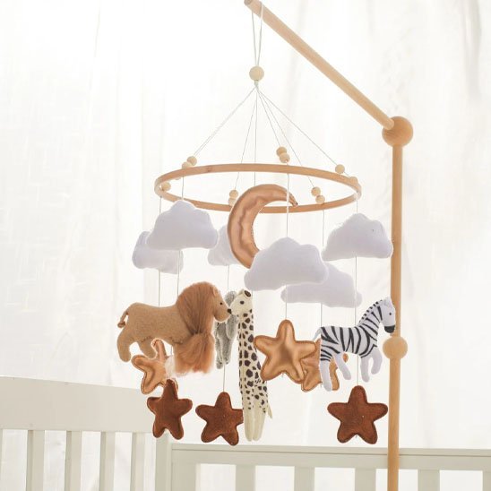 Mobile bebe musical | Coloré et interactif - Doux comme bébé