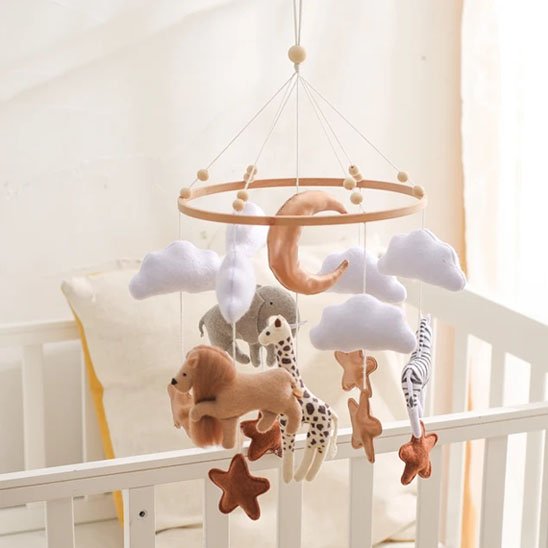 Mobile bebe musical | Coloré et interactif - Doux comme bébé