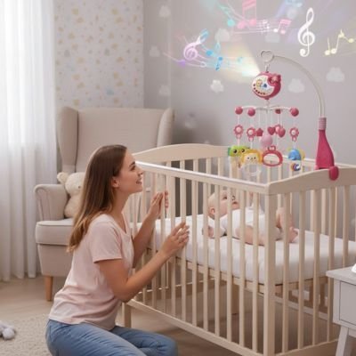Mobile musical bébé | Doucenuit - Doux comme bébé