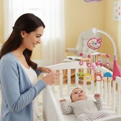 Mobile musical bébé | Doucenuit - Doux comme bébé