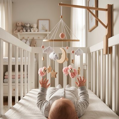Mobile pour bébé | Apaisant Musical - Doux comme bébé