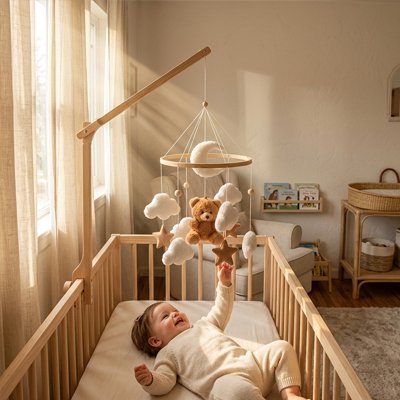 Mobile pour bébé | Apaisant Musical - Doux comme bébé