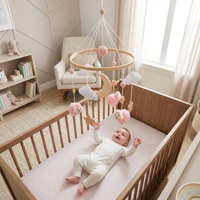 Mobile pour bébé | Apaisant Musical - Doux comme bébé