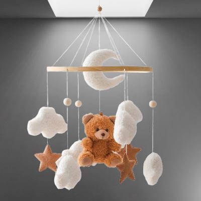 Mobile pour Bébé - WoodenCribBell™ - Oursson - Doux comme bébé