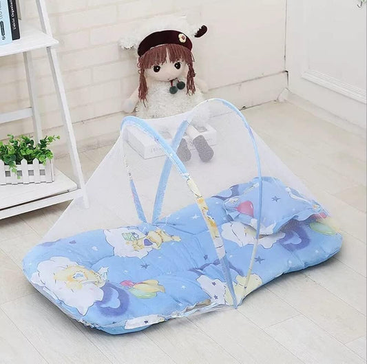 Moustiquaire Lit Bébé - SleepNest™ - Bleu - Doux comme bébé