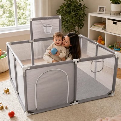 Parc bébé | Sécurisé et Évolutif - Doux comme bébé