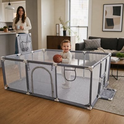 Parc bébé | Sécurisé Évolutif - Doux comme bébé