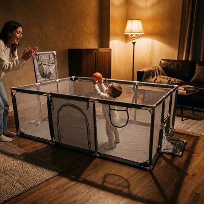 Parc bébé | Sécurisé Évolutif - Doux comme bébé