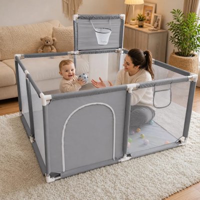 Parc bébé | Sécurisé Évolutif - Doux comme bébé