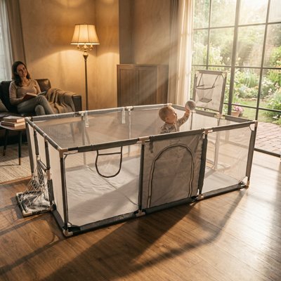 Parc bébé | Sécurisé Évolutif - Doux comme bébé