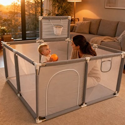Parc bébé | Sécurisé Évolutif - Doux comme bébé