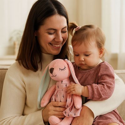 Peluche lapin | Coton Bio - Doux comme bébé