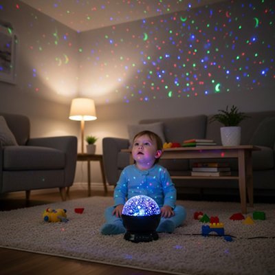 Projecteur enfant étoilé | Sommeil Paisible - Doux comme bébé