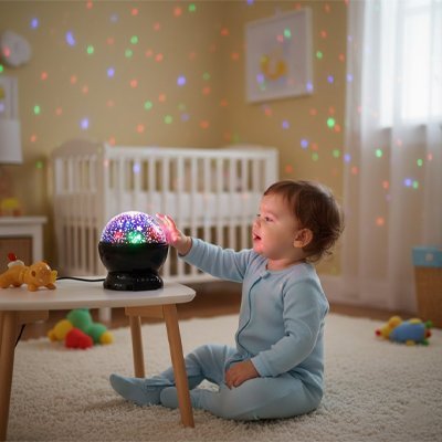 Projecteur enfant étoilé | Sommeil Paisible - Doux comme bébé