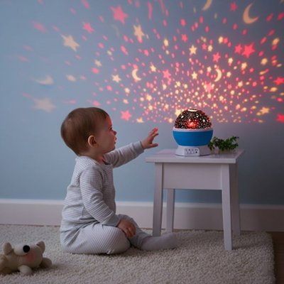 Projecteur enfant étoilé | Sommeil Paisible - Doux comme bébé